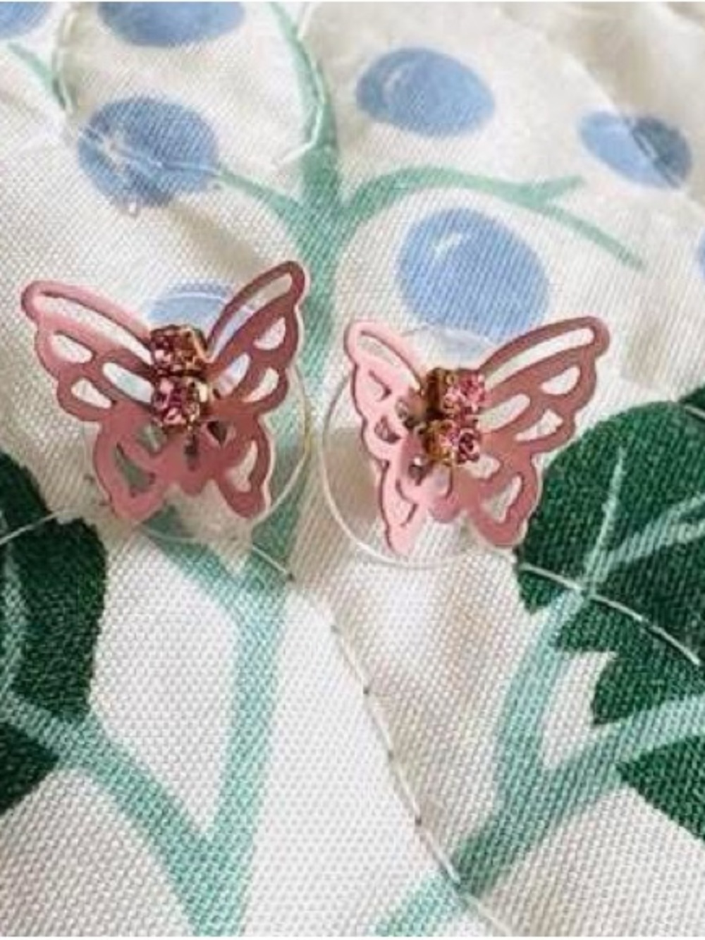 Pink Butterfly Earrings